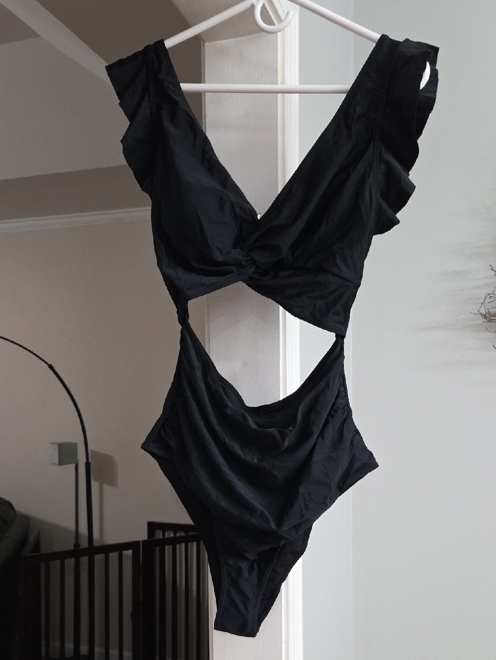 NEW-Black Cutout One-Piece Swimsuit - Women's